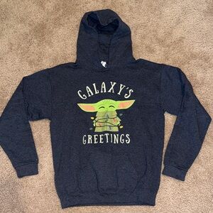 STAR WARS Gray Galaxy's Greetings Navy Hoodie